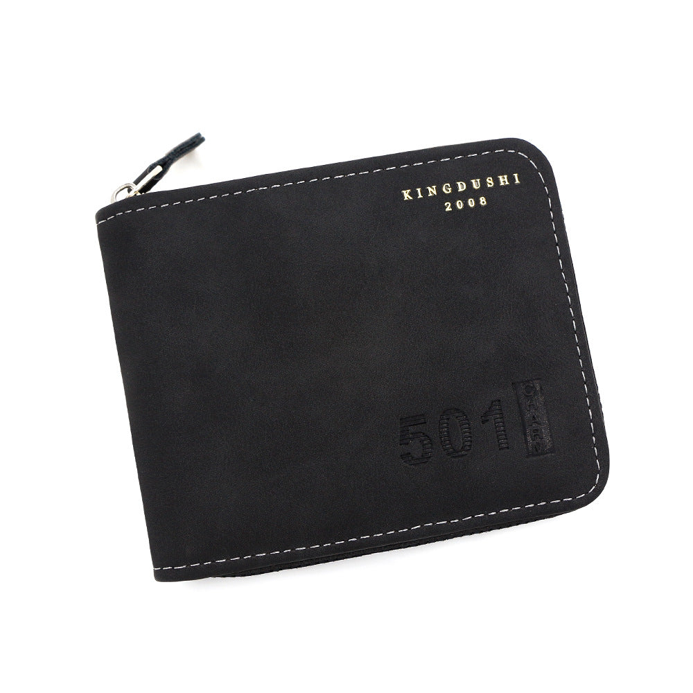 Men's Numbers Embossed Short Large Capacity Scarf Hinge Multi Men's Wallet