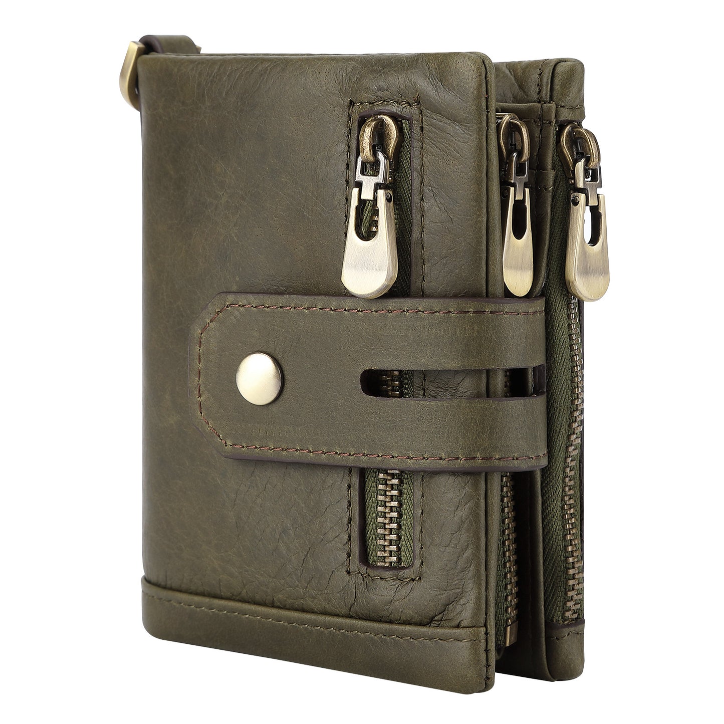 Men's Top Layer Oil Wax Cowhide Double Men's Wallets