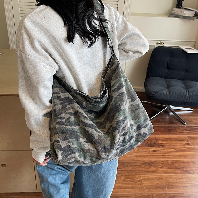 Women's Print Idle Style Trendy Unique Contrast Color Large Capacity Tote Bags
