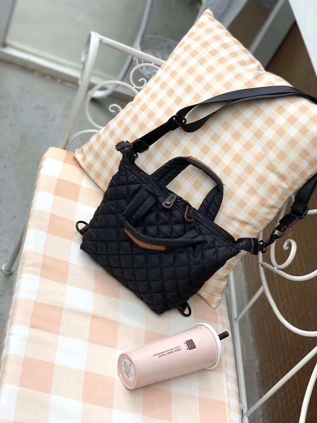 Korean Style Space Cotton Textured Nylon Crossbody Bags