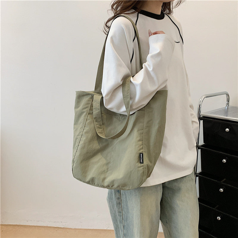 Women's Nylon Large Capacity Solid Color Portable Women's Shoulder Bag