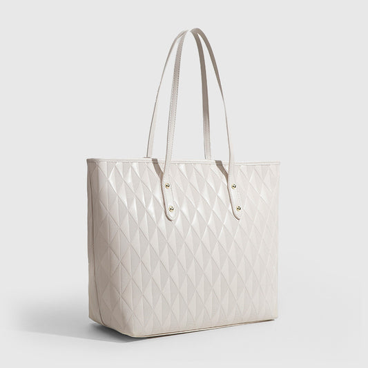 Women's Large Capacity Commuter High-grade Fashion Rhombus Tote Bags