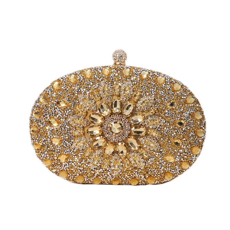 Women's Clutch Alloy Diamond Flower Dress Banquet Evening Bags