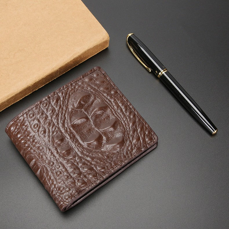 Men's Short Crocodile Pattern Thin Trendy Multiple Men's Wallet