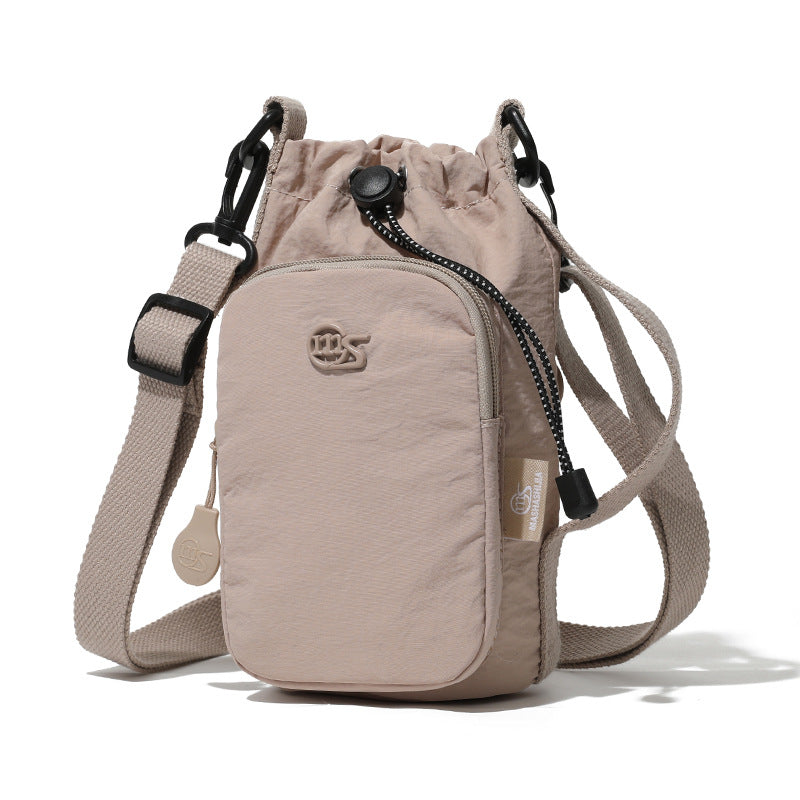 Korean Style Simple Fashion Drawstring Solid Shoulder Bags