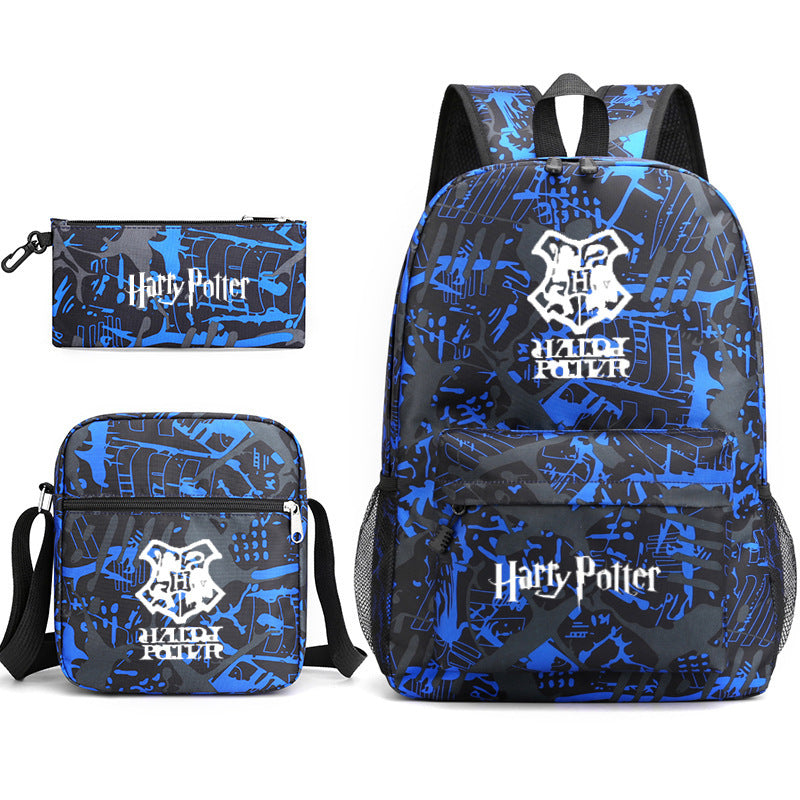 Graceful Harry Potter Pattern Pencil Three-piece Backpacks