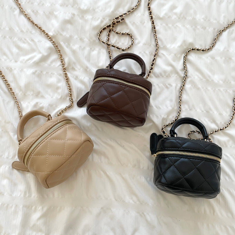 Women's Fashion Chain Box Mini Diamond Quilted Crossbody Bags