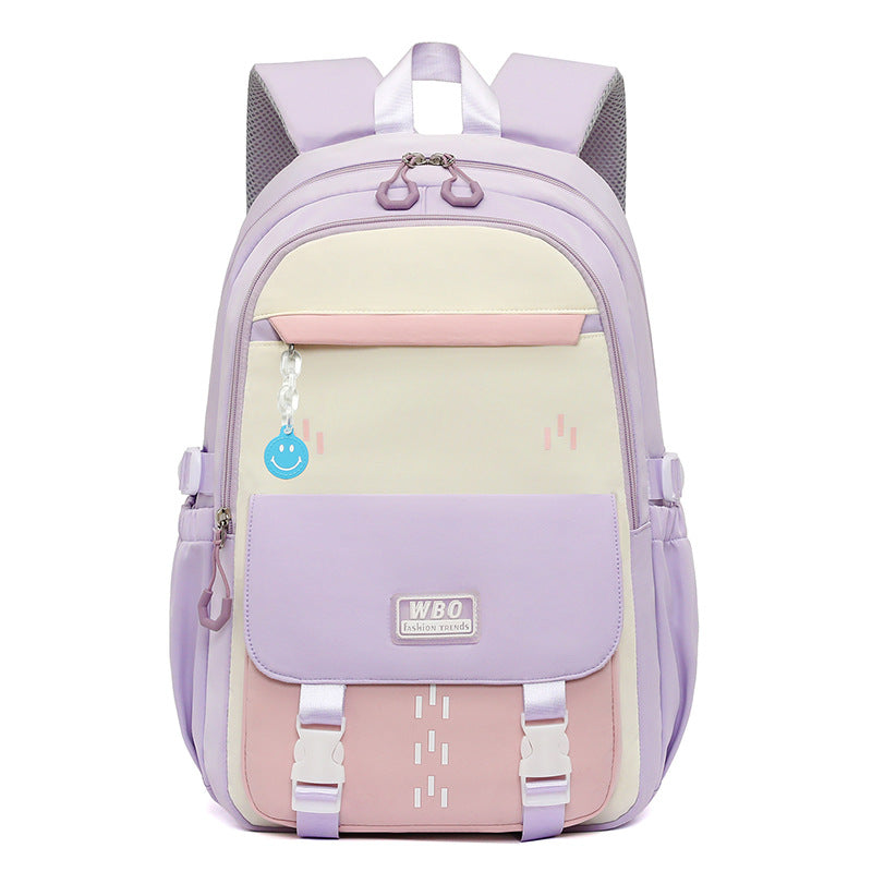 Good-looking Early High College Female Contrast Middle School Students' Schoolbags