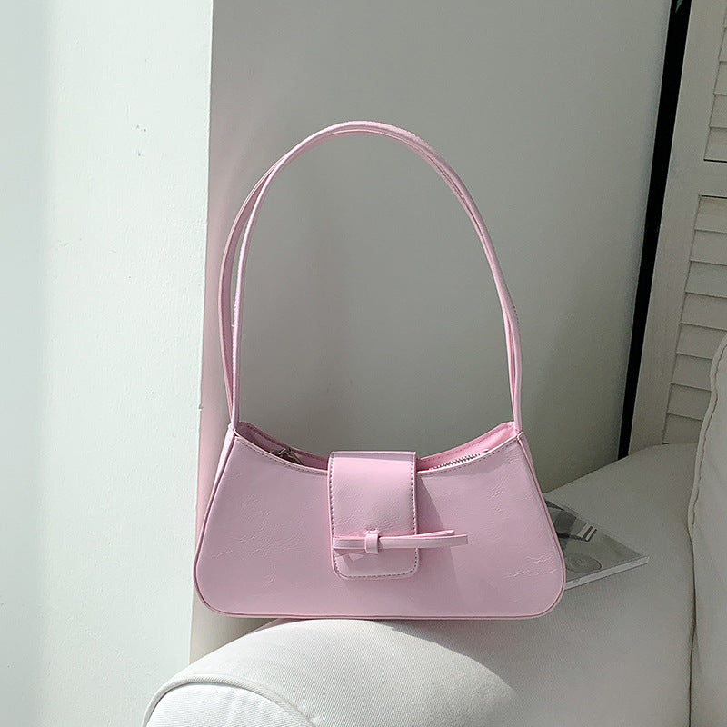 Women's Color Minimal Versatile Korean Style High Sense Handbags