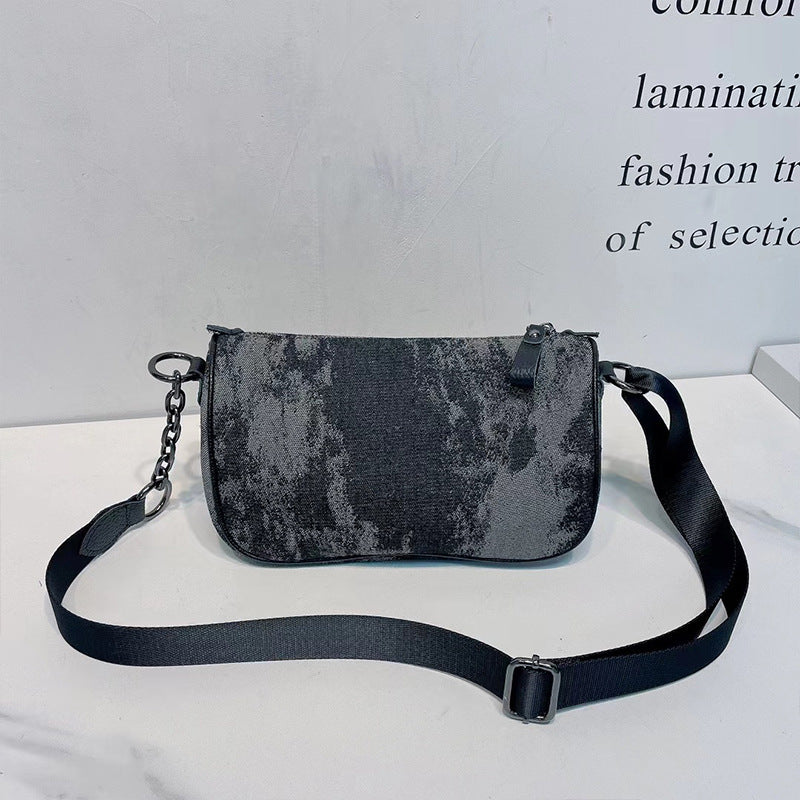 Women's Fashion Color Contrast Retro Jean Personality Crossbody Bags