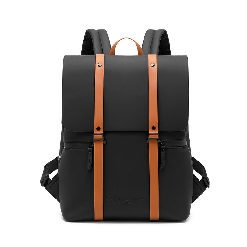 French Male Leather Large Capacity Trendy Wild Leisure Backpacks