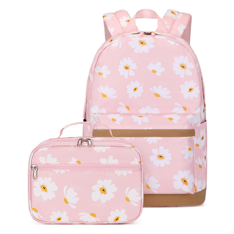 Daisy Printed Female Fresh Large Capacity Backpacks