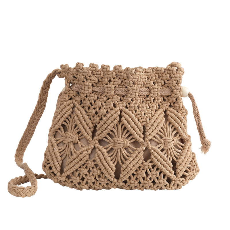 Women's Ingot Hollowed Fashion Woven Portable Simplicity Bags