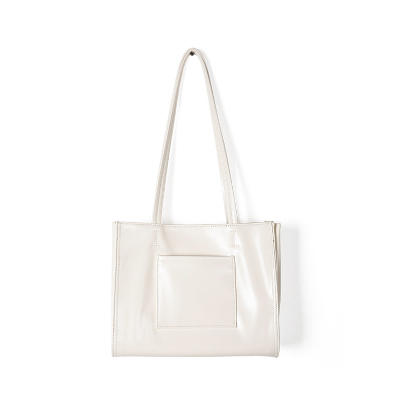 Women's Patent Leather Underarm Simple Commute Large Shoulder Bags