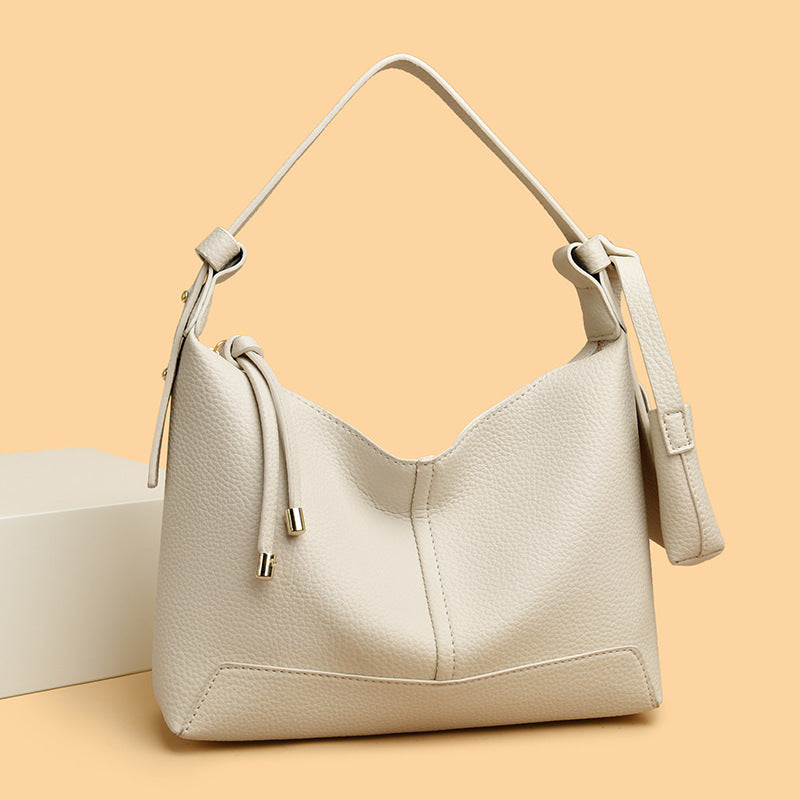 Fashion Litchi Pattern Soft Leather Niche Commuter Women's Messenger Bag