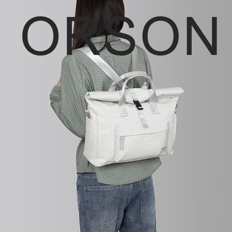 Shoulders One Hand Holding Creative Design Laptop Bags