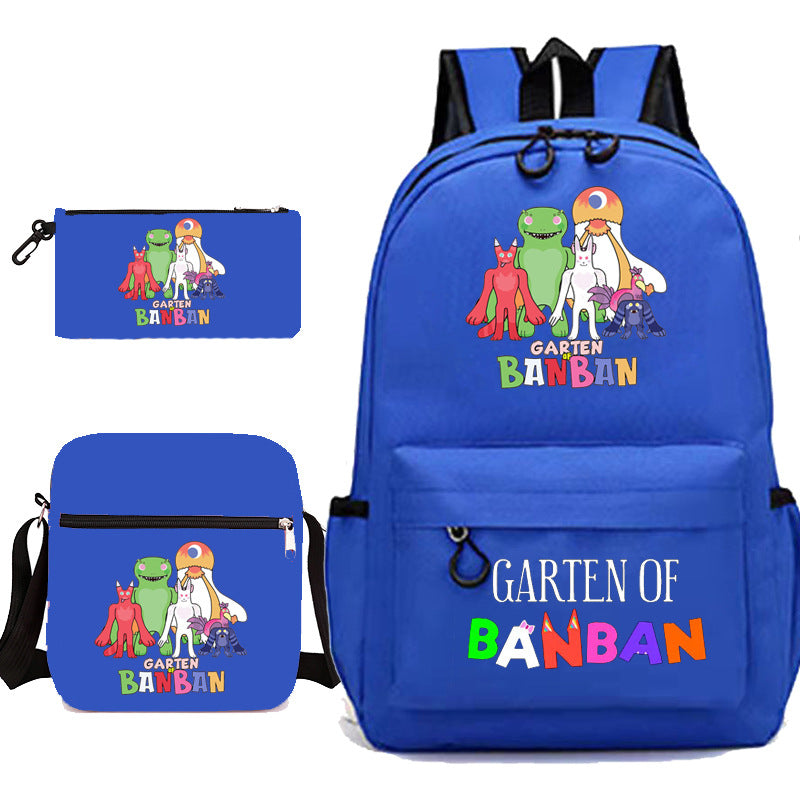 Elegant Unique Garden Game Pencil Three-piece Elementary School Students' Schoolbags