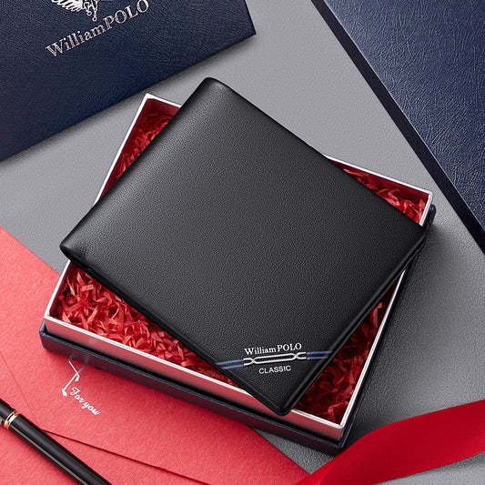 Men's Paul High-grade Short Genuine Leather Cowhide Men's Wallets