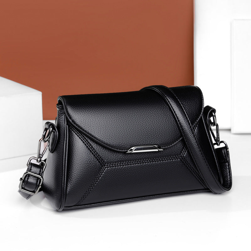 Women's Fashion Mom Underarm Soft Leather Simple Crossbody Bags