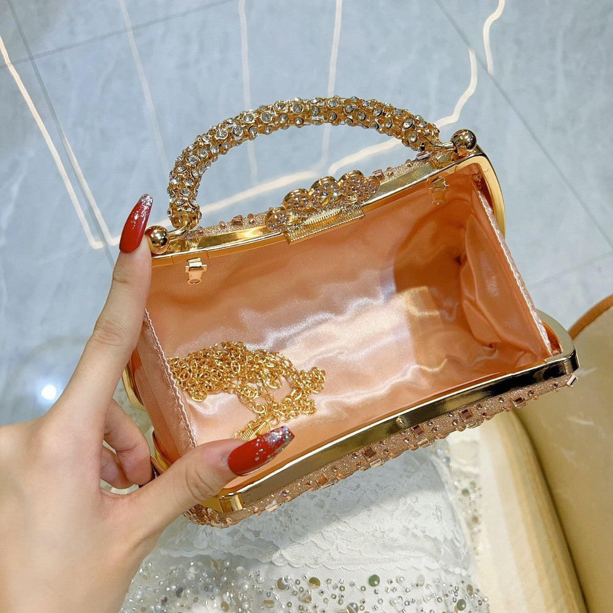 Women's Fashion Personalized Rhinestone Banquet Dress Elegant Evening Bags