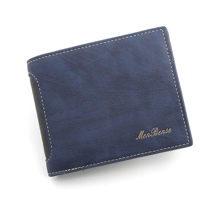 Men's Personalized Short Fashion Patchwork Multiple Slots Men's Wallet