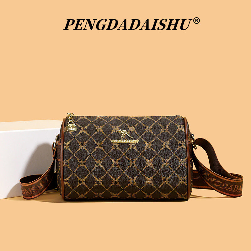 Women's Printed Wide Strap Trendy Fashion Commuter Women's Shoulder Bag