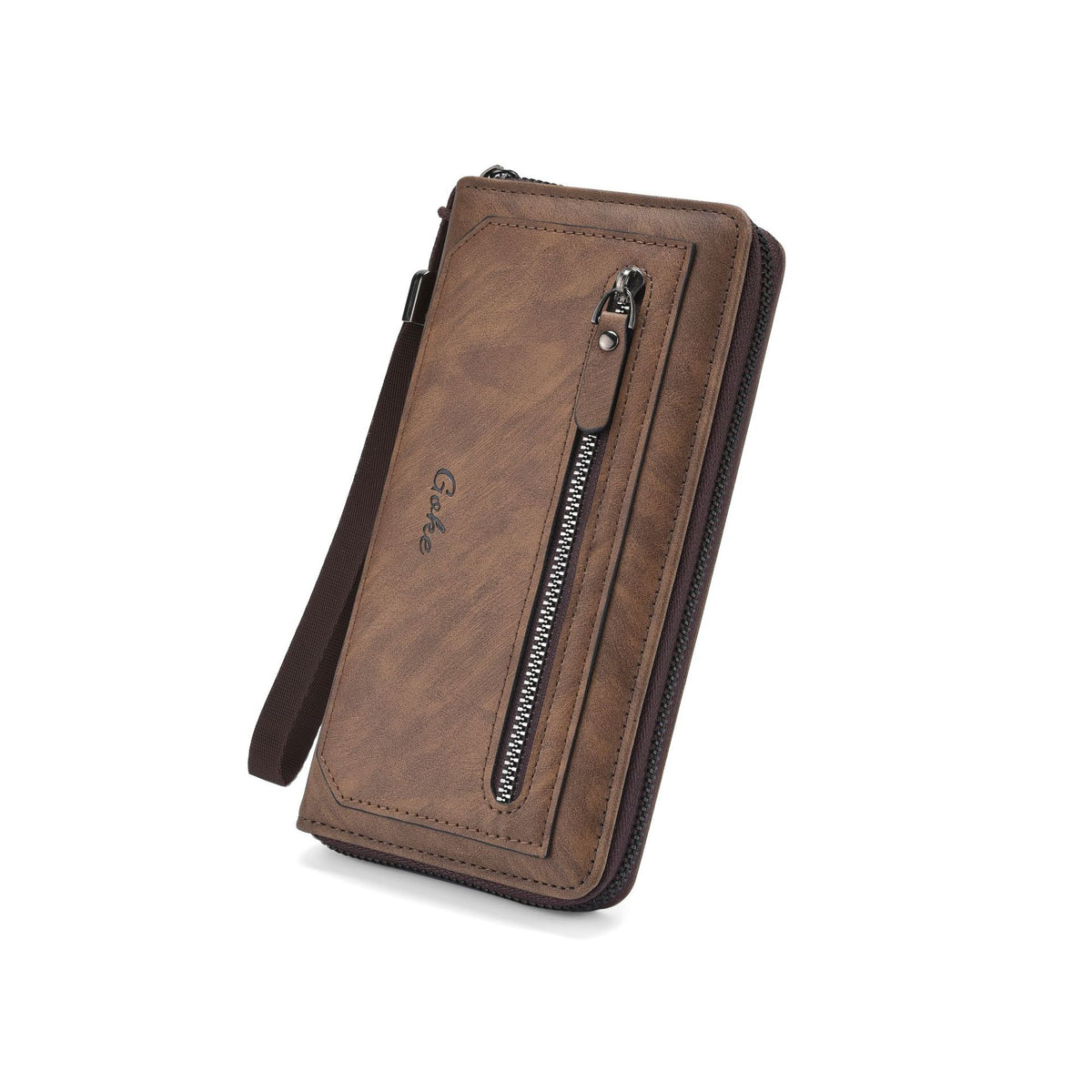 Men's Long Large Capacity Multiple Slots Zipper Document Men's Wallet