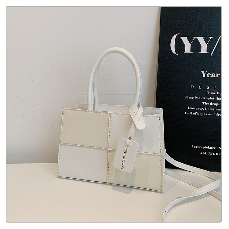 Women's Simple Stitching Large Capacity Texture Solid Color Women's Shoulder Bag