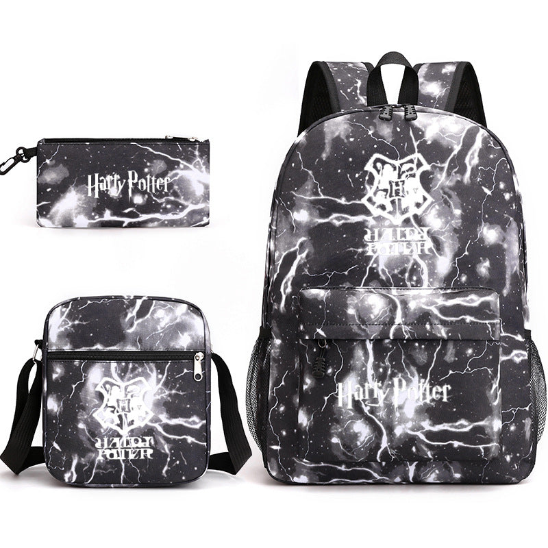 Harry Potter College Badge Pencil Three-piece Backpacks