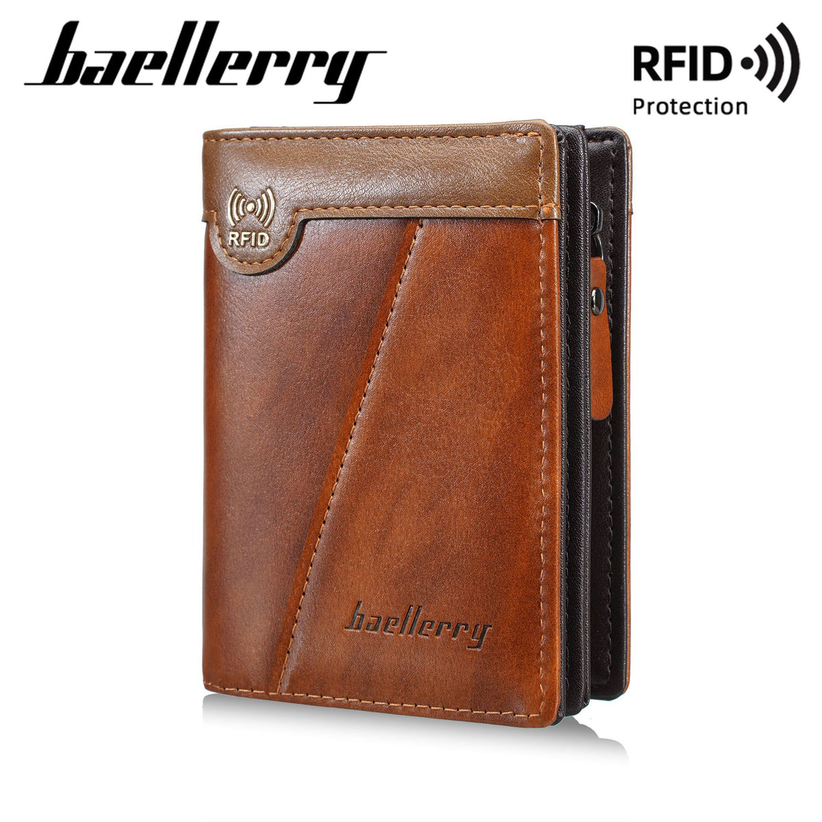 Men's Short Retro Swiping Business High-grade Zipper Coin Purses