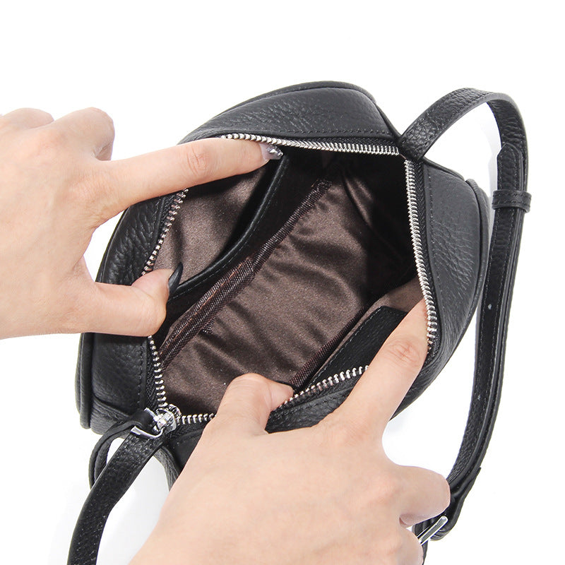 Women's Top Layer Cowhide Fashionable High-grade Large Capacity Simple Women's Messenger Bag