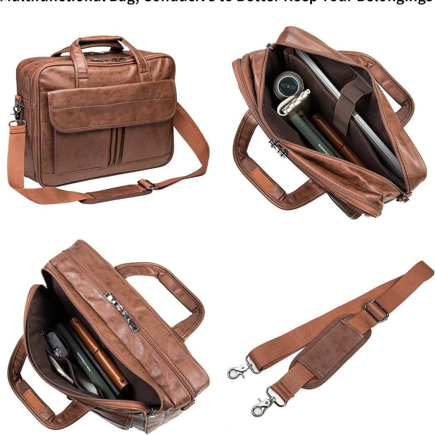 Men's Creative Leather Inch Notebook Business Laptop Bags