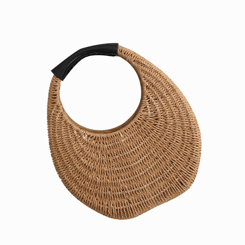Straw Rattan Woven Hand-woven Storage Jewelry Handbags
