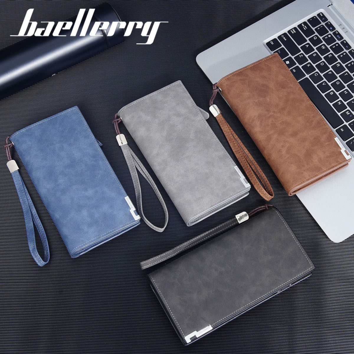 Men's Retro Long Integrated High-grade Leather Handbags