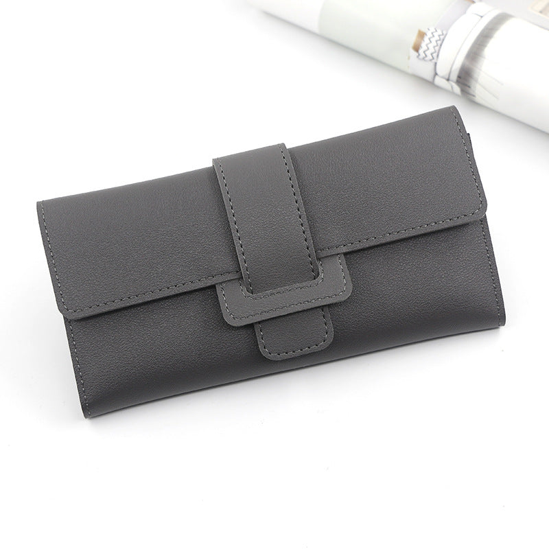 Women's Korean Long Fashion Three-fold Clutch Purses