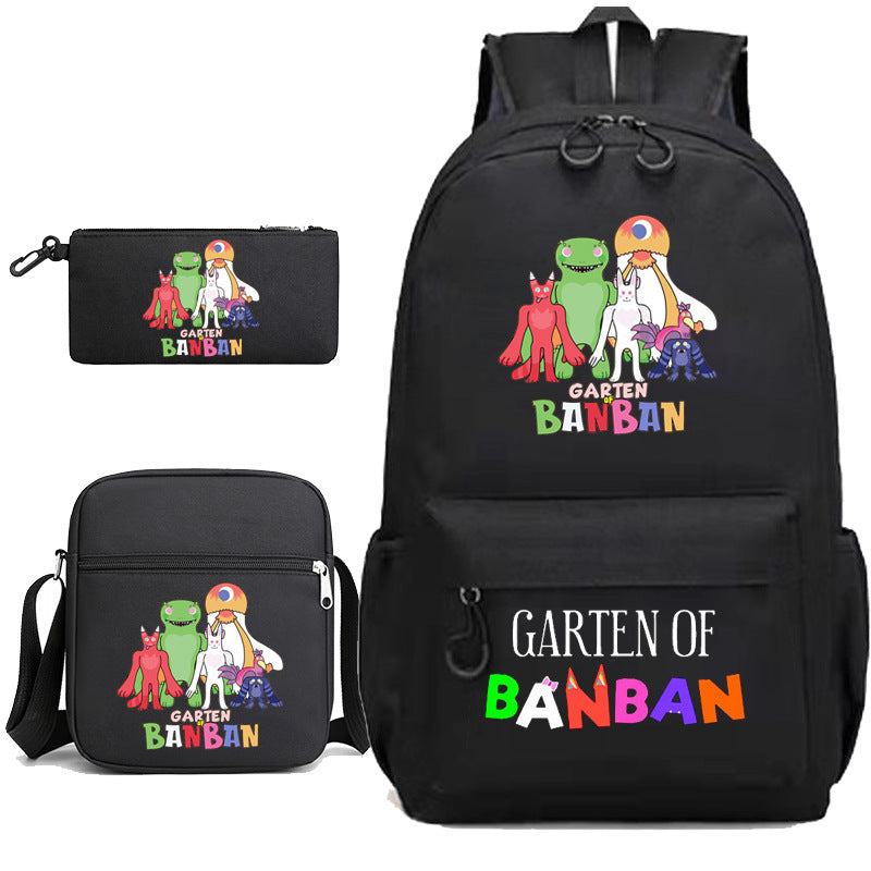 Elegant Unique Garden Game Pencil Three-piece Elementary School Students' Schoolbags