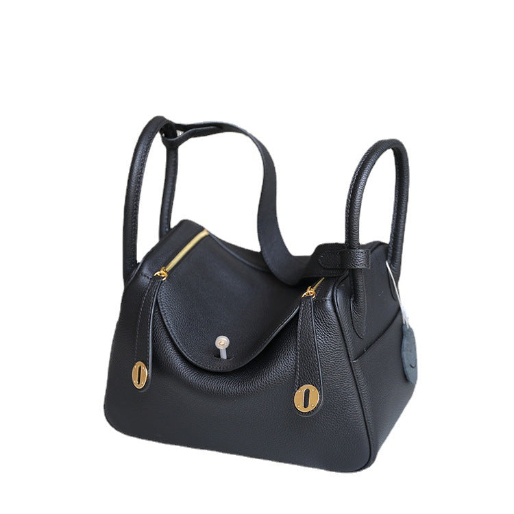 Lindy Genuine Cattlehide Leather Surface High Hand Crossbody Bags