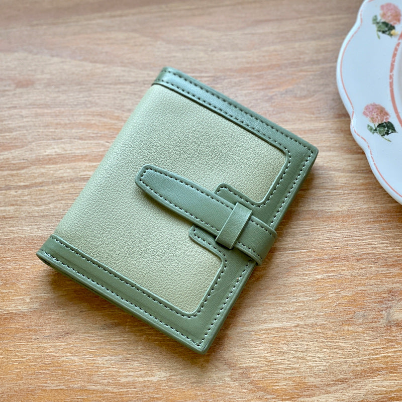 Slouchy Unique Leather Short Design Cute Ladies Wallets