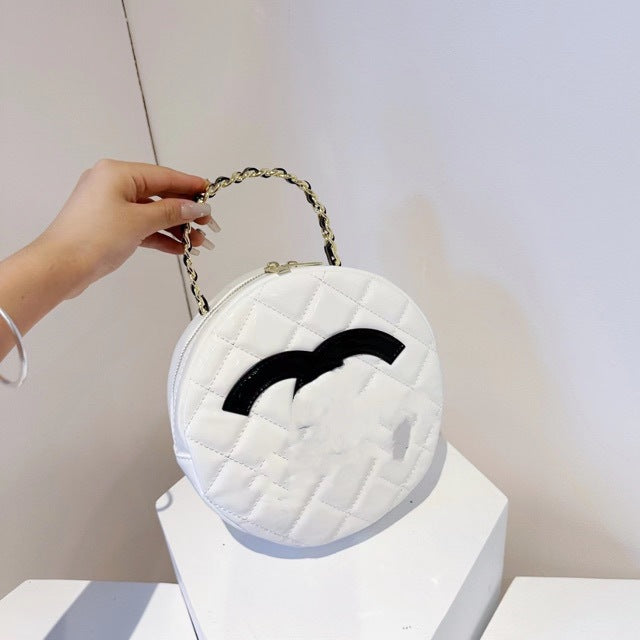 White Size Love Heart Patent Leather Handbags