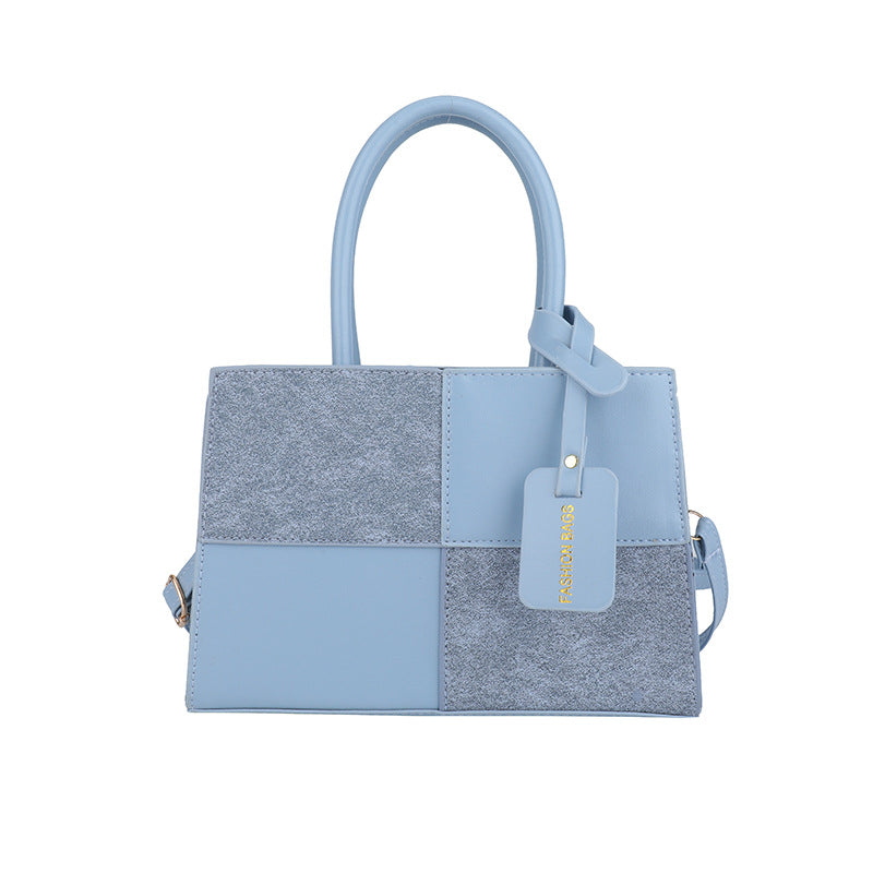Women's Simple Stitching Large Capacity Texture Solid Color Women's Shoulder Bag