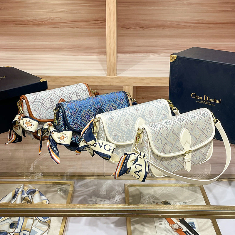 Women's Embroidery Jin French Stick Underarm High-grade Bags