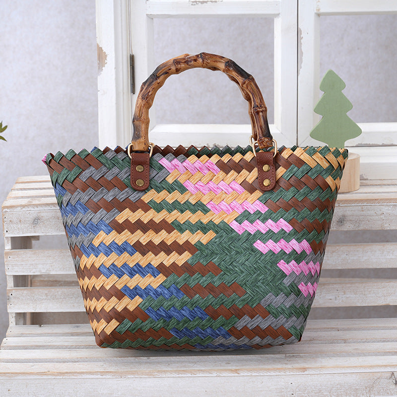 Women's Curtain Cloth Large Capacity Woven Gift Bags