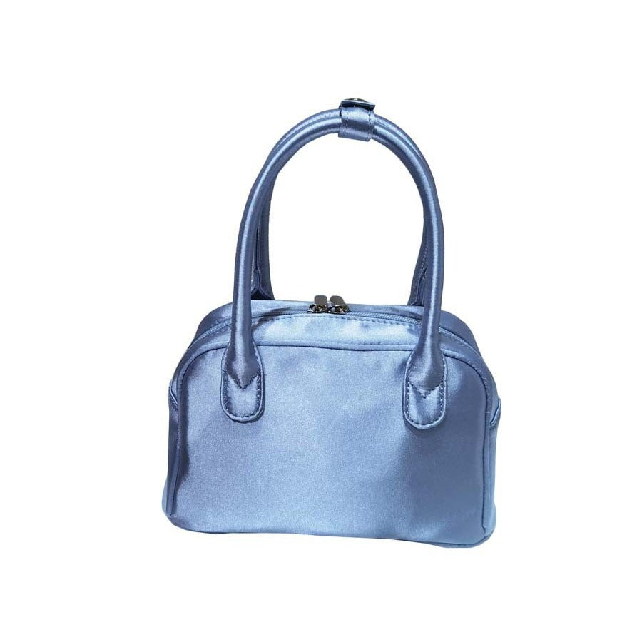 Niche Satin Pink Ballet Style Bowling Handbags