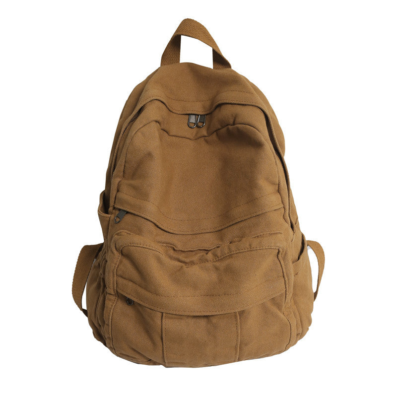 Color Canvas Double Back Street Trend For Boys Backpacks