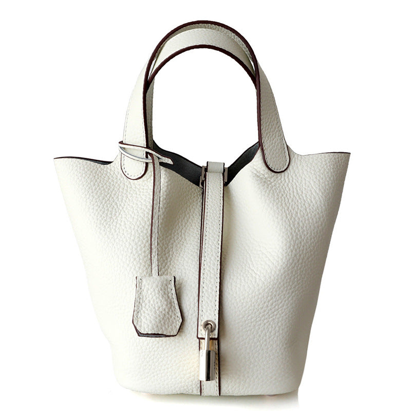 Women's Large Capacity High-grade First Layer Cowhide Vegetable Women's Handbag