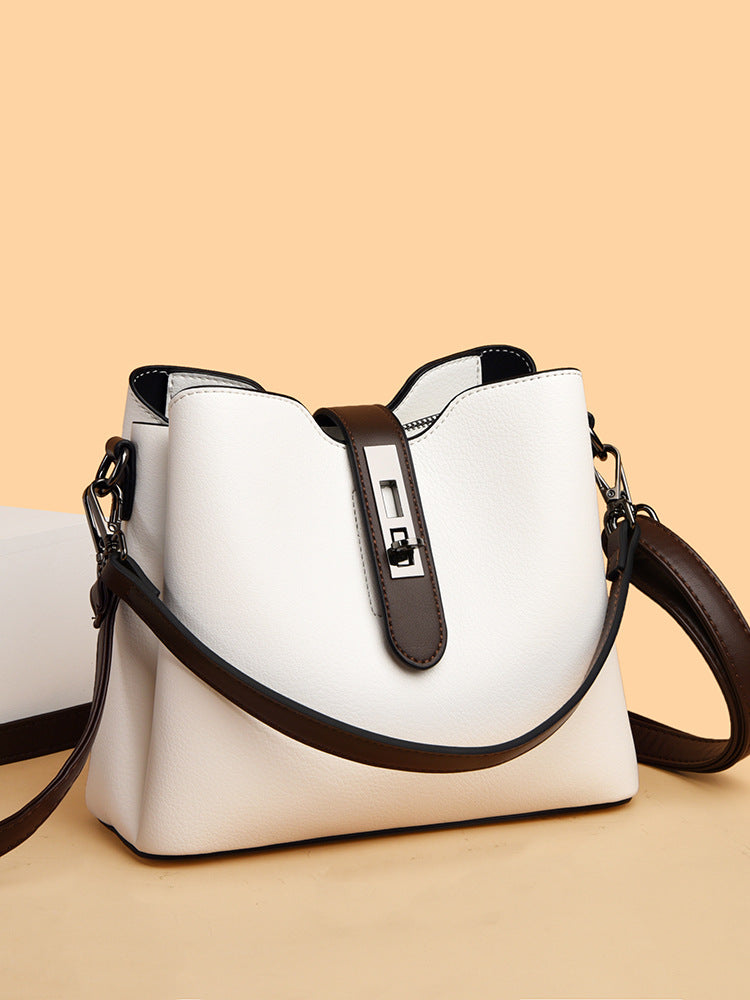 Women's Genuine Leather Fashion Mom Simple Strap Shoulder Bags