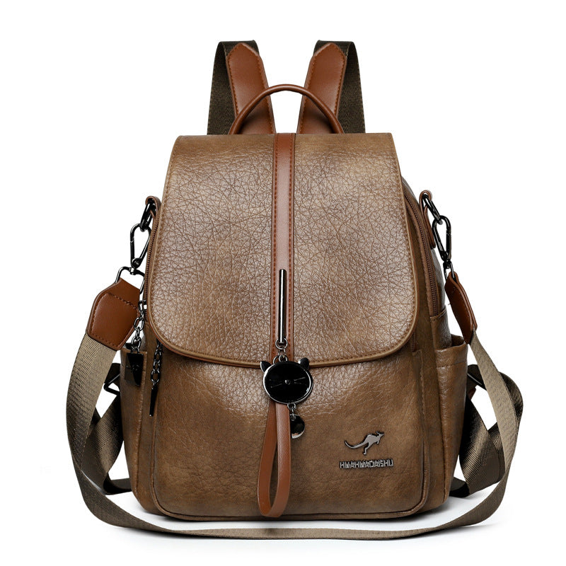Women's Creative Cool Soft Leather Lightweight Backpacks