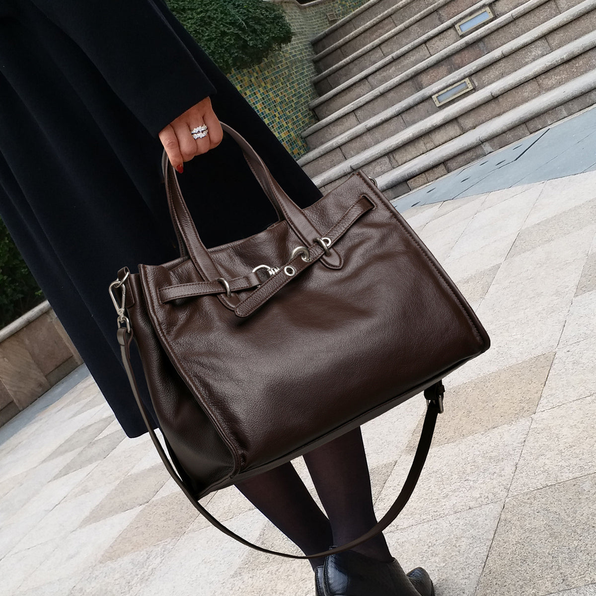 Women's Light Luxury Minority High-grade Leather Women's Handbag