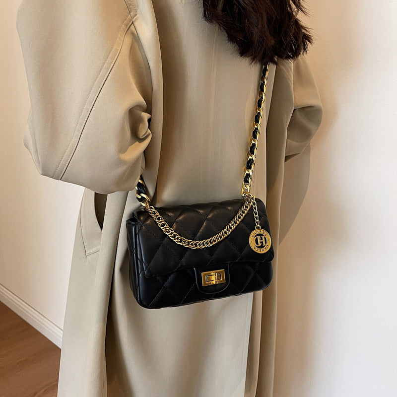 Classic Style Rhombus Embroidered Line Female Bags