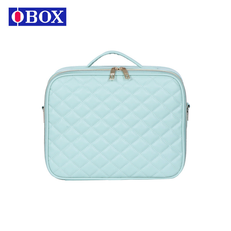 Large Capacity Lavender Purple Inch Light With Mirror Cosmetic Bags